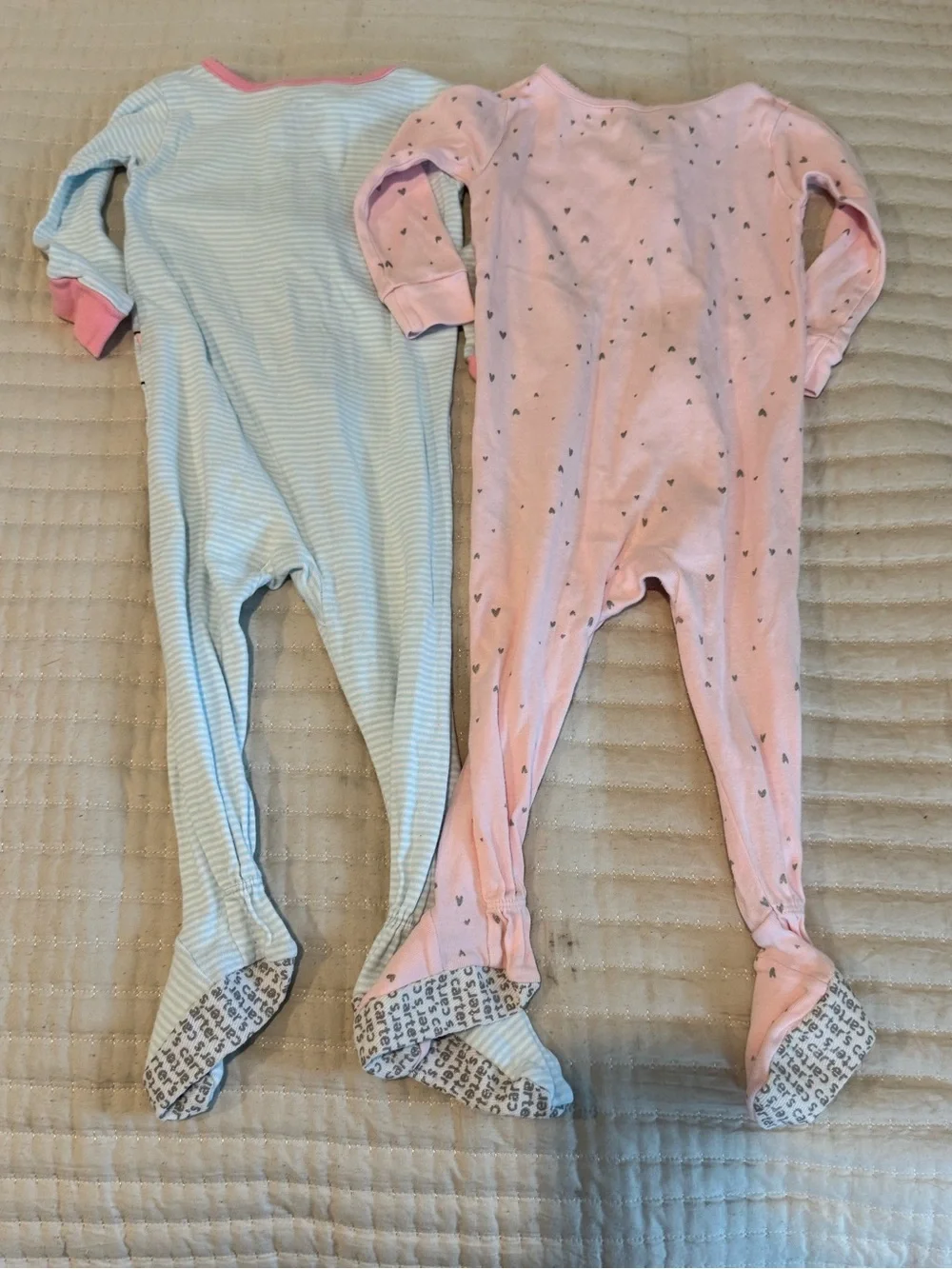2 Carter’s sleep n play footed pajamas